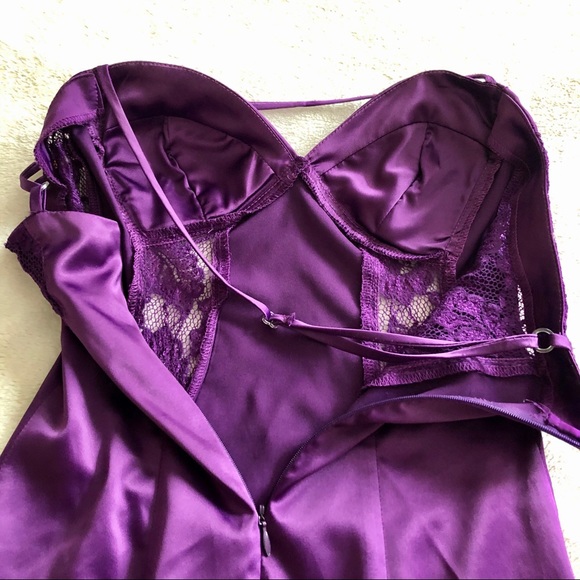 SEXY Purple Mini Dress 💜 Side Lace Detail - Picture 6 of 6